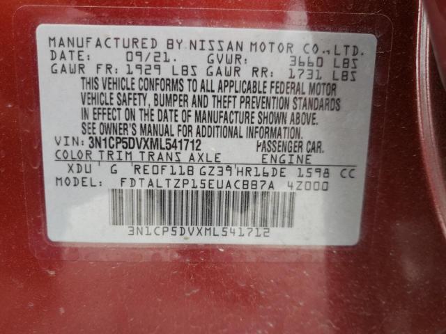 Photo 10 from auction – 2021 NISSAN KICKS SR with VIN 3N1CP5DVXML541712