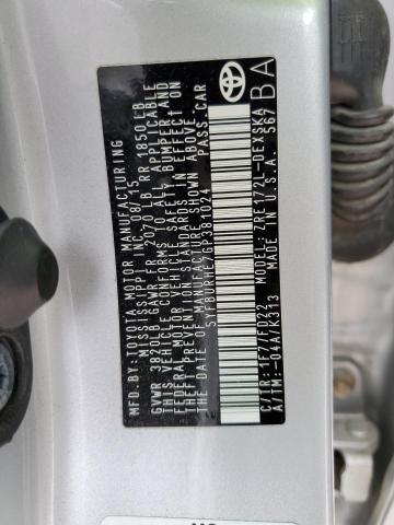 Photo 10 from auction – 2016 TOYOTA COROLLA L with VIN 5YFBURHE7GP381024