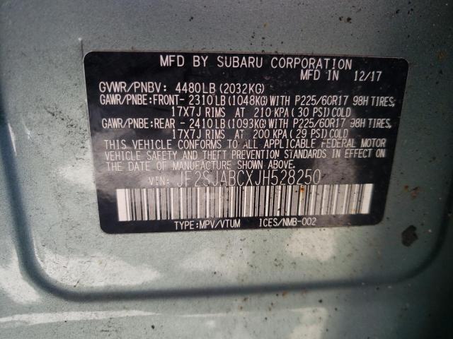 Photo 10 from auction – 2018 SUBARU FORESTER 2 with VIN JF2SJABCXJH528250