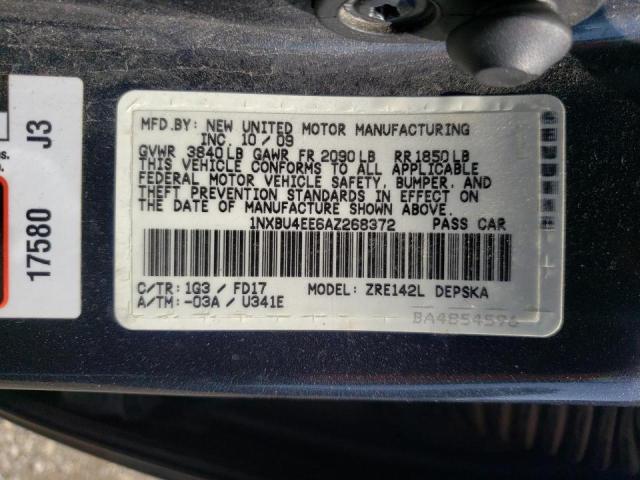 Photo 10 from auction – 2010 TOYOTA COROLLA BA with VIN 1NXBU4EE6AZ268372