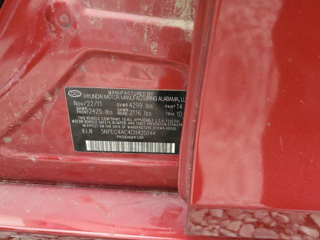Photo 10 from auction – 2012 HYUNDAI SONATA SE with VIN 5NPEC4AC4CH425144