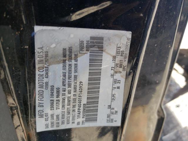 Photo 10 from auction – 2001 FORD MUSTANG with VIN 1FAFP40401F163929