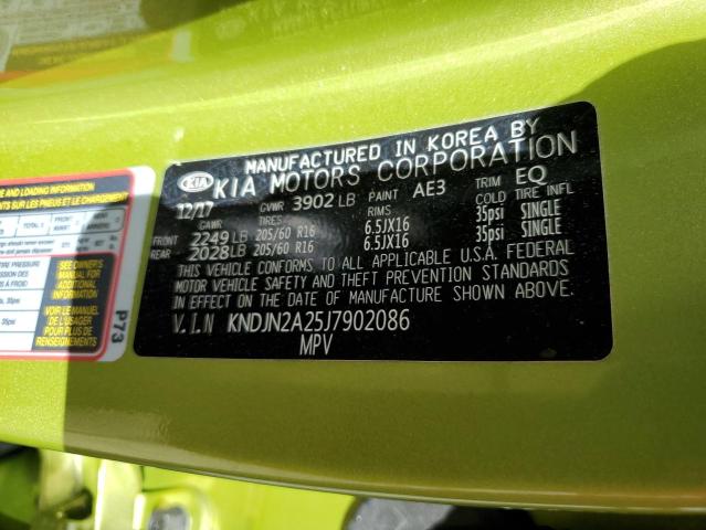 Photo 10 from auction – 2018 KIA SOUL with VIN KNDJN2A25J7902086