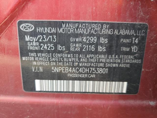 Photo 10 from auction – 2013 HYUNDAI SONATA GLS with VIN 5NPEB4AC4DH753801