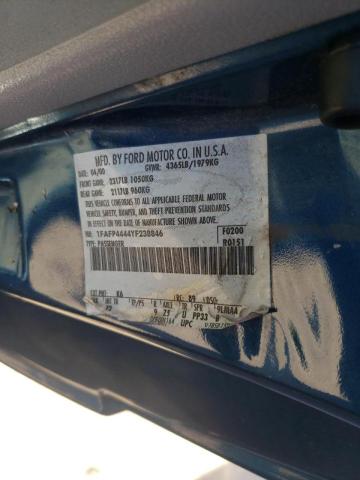 Photo 10 from auction – 2000 FORD MUSTANG with VIN 1FAFP4444YF238846