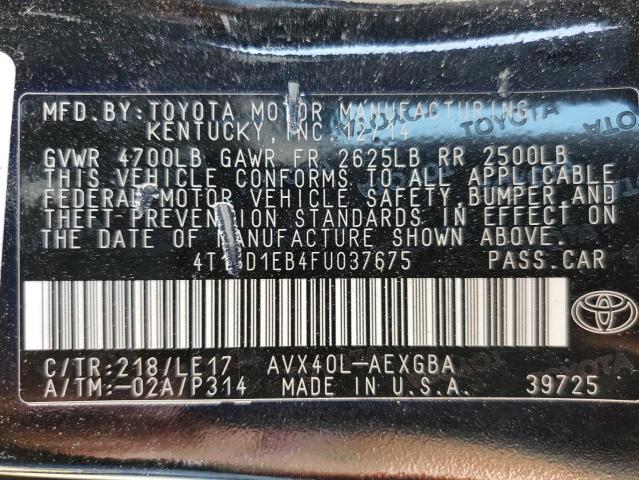 Photo 10 from auction – 2015 TOYOTA AVALON HYB with VIN 4T1BD1EB4FU037675