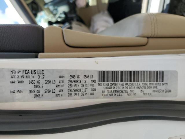 Photo 10 from auction – 2017 JEEP GRAND CHER with VIN 1C4RJEBG8HC867815