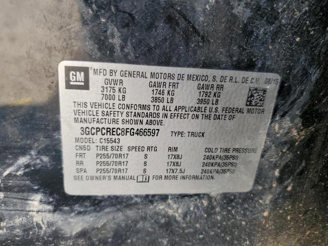 Photo 10 from auction – 2015 CHEVROLET SILVERADO with VIN 3GCPCREC8FG466597