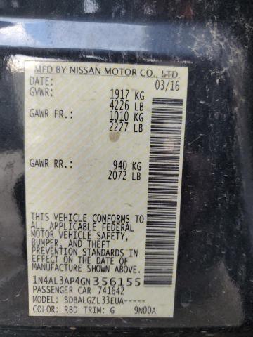 Photo 10 from auction – 2016 NISSAN ALTIMA 2.5 with VIN 1N4AL3AP4GN356155