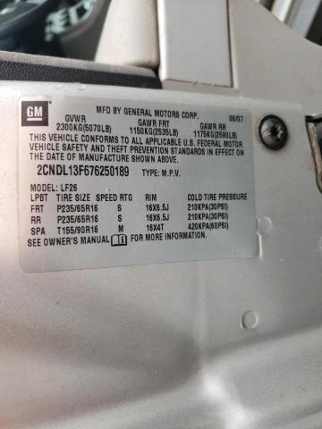 Photo 10 from auction – 2007 CHEVROLET EQUINOX LS with VIN 2CNDL13F676250189