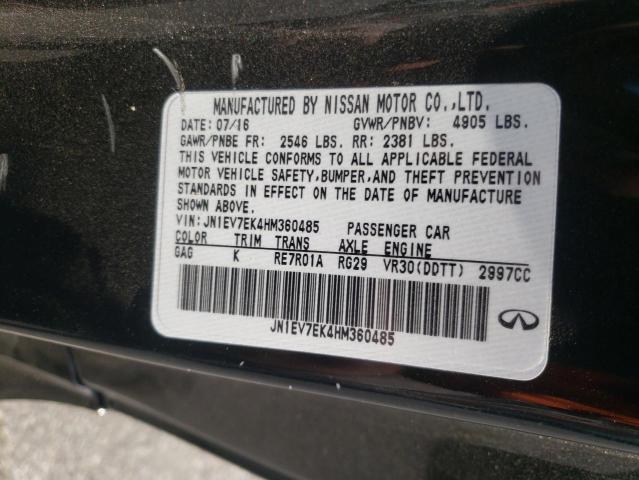 Photo 10 from auction – 2017 INFINITI Q60 PREMIU with VIN JN1EV7EK4HM360485