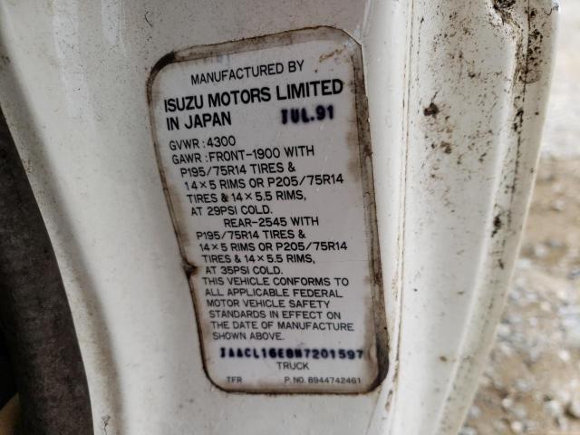 Photo 10 from auction – 1992 ISUZU PICKUP with VIN JAACL16E8N7201597