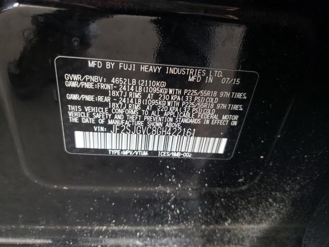 Photo 10 from auction – 2016 SUBARU FORESTER 2 with VIN JF2SJGVC8GH422161