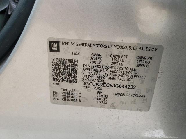 Photo 10 from auction – 2018 CHEVROLET SILVERADO with VIN 3GCUKREC8JG644233