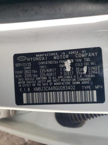 Photo 10 from auction – 2016 HYUNDAI TUCSON LIM with VIN KM8J3CA48GU083402