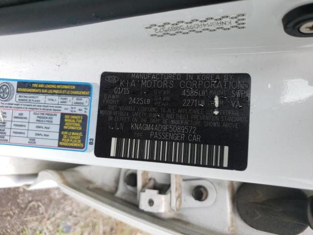 Photo 10 from auction – 2015 KIA OPTIMA with VIN KNAGM4AD9F5089572