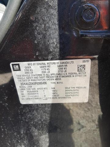 Photo 10 from auction – 2015 CHEVROLET EQUINOX LT with VIN 2GNALCEK6F6386406