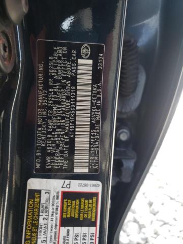 Photo 10 from auction – 2012 TOYOTA CAMRY BASE with VIN 4T1BF1FK5CU111318
