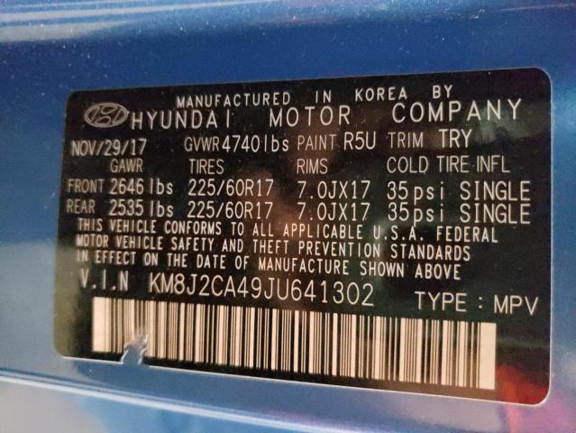 Photo 10 from auction – 2018 HYUNDAI TUCSON SE with VIN KM8J2CA49JU641302