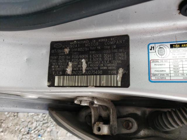 Photo 10 from auction – 2006 HYUNDAI TUCSON with VIN KM8JN12D45U075498