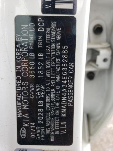 Photo 10 from auction – 2014 KIA RIO EX with VIN KNADN4A34E6362885