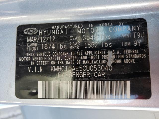 Photo 10 from auction – 2012 HYUNDAI ACCENT GLS with VIN KMHCT5AE5CU053040
