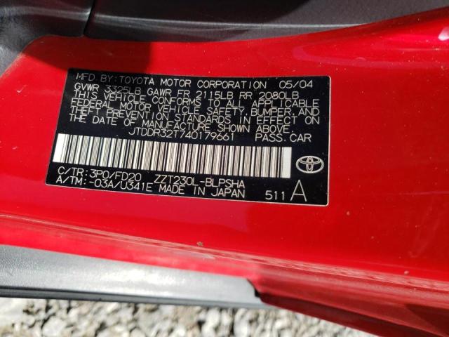 Photo 10 from auction – 2004 TOYOTA CELICA GT with VIN JTDDR32T740179661