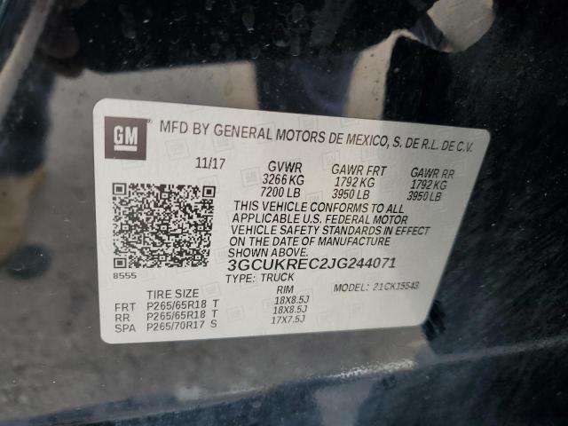 Photo 10 from auction – 2018 CHEVROLET SILVERADO with VIN 3GCUKREC2JG244071
