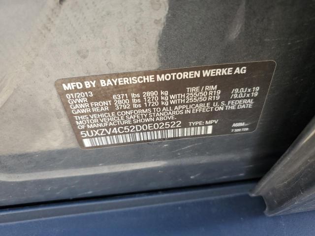 Photo 10 from auction – 2013 BMW X5 XDRIVE3 with VIN 5UXZV4C52D0E02522