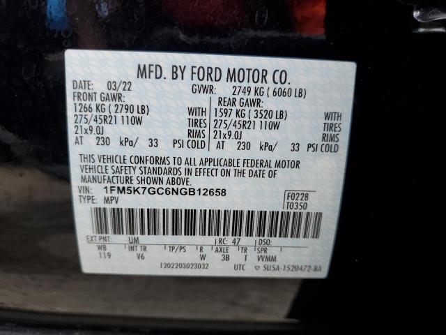 Photo 10 from auction – 2022 FORD EXPLORER S with VIN 1FM5K7GC6NGB12658