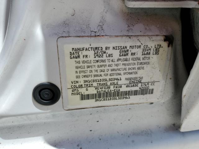 Photo 10 from auction – 2005 NISSAN SENTRA with VIN 3N1CB51D35L503461