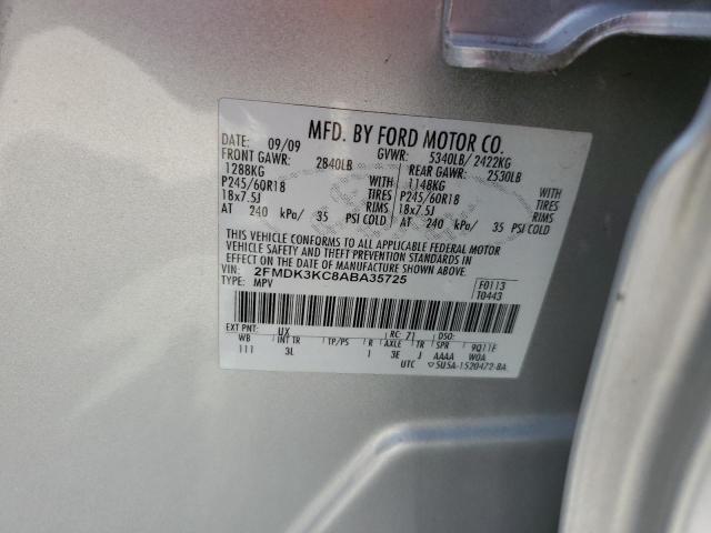Photo 10 from auction – 2010 FORD EDGE LIMIT with VIN 2FMDK3KC8ABA35725