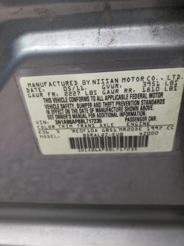 Photo 10 from auction – 2011 NISSAN SENTRA 2.0 with VIN 3N1AB6AP8BL717235