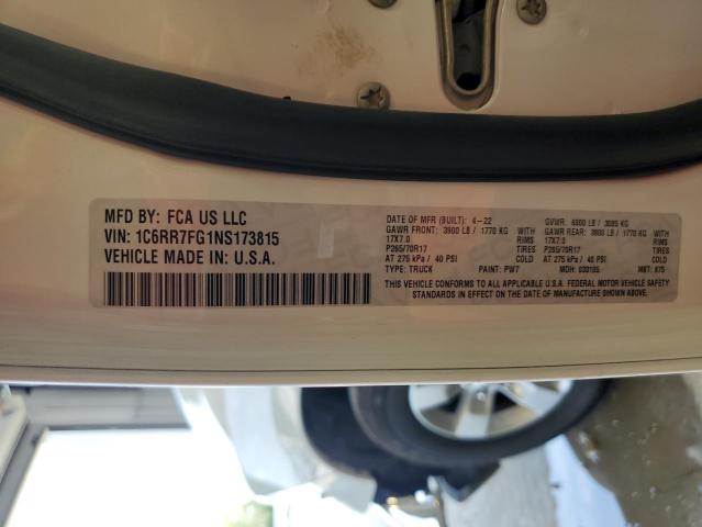 Photo 10 from auction – 2022 RAM 1500 CLASS with VIN 1C6RR7FG1NS173815