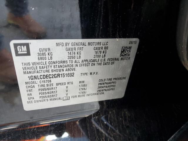 Photo 10 from auction – 2016 CHEVROLET TAHOE POLI with VIN 1GNLCDEC2GR151692