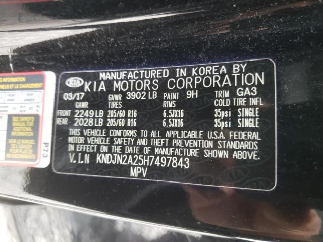 Photo 10 from auction – 2017 KIA SOUL with VIN KNDJN2A25H7497843