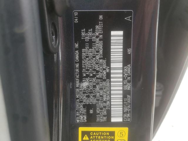 Photo 10 from auction – 2010 LEXUS RX 350 with VIN 2T2BK1BA1AC059849