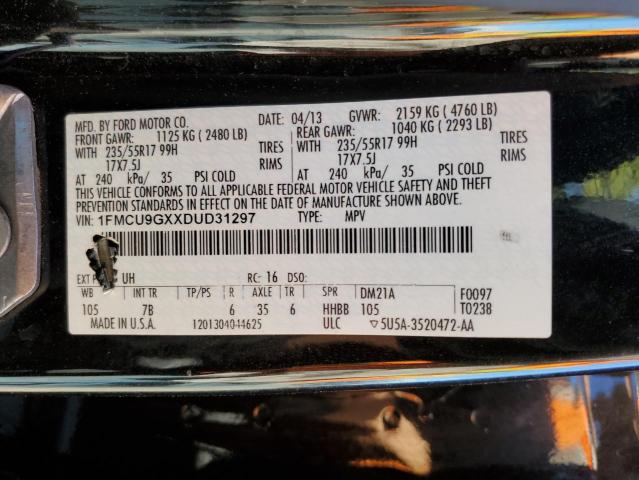 Photo 10 from auction – 2013 FORD ESCAPE SE with VIN 1FMCU9GXXDUD31297