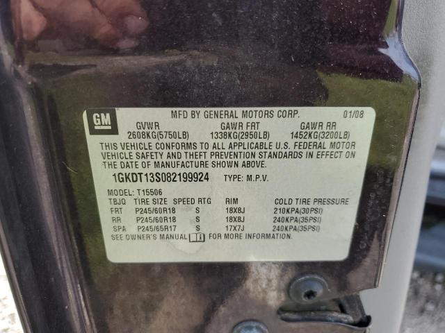 Foto 10 de la subasta – 2008 GMC ENVOY con VIN 1GKDT13S082199924