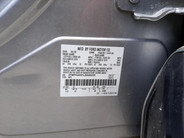 Photo 10 from auction – 2020 FORD EDGE SE with VIN 2FMPK4G91LBA86258