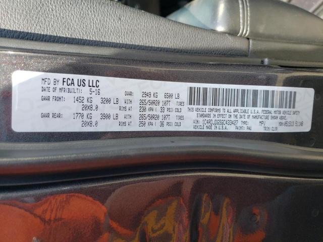 Photo 10 from auction – 2016 DODGE DURANGO LI with VIN 1C4RDJDG5GC433427