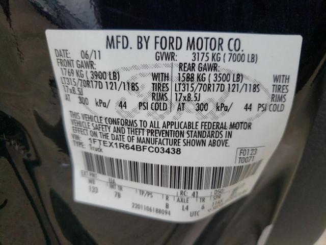 Photo 10 from auction – 2011 FORD F150 SVT R with VIN 1FTEX1R64BFC03438
