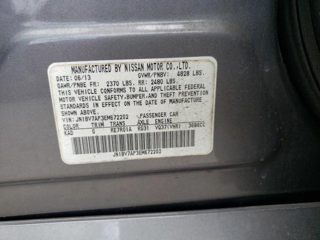 Photo 10 from auction – 2014 INFINITI Q50 BASE with VIN JN1BV7AP3EM672202
