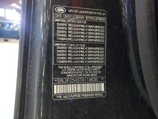 Photo 10 from auction – 2007 LAND ROVER RANGE ROVE with VIN SALSF25437A114635