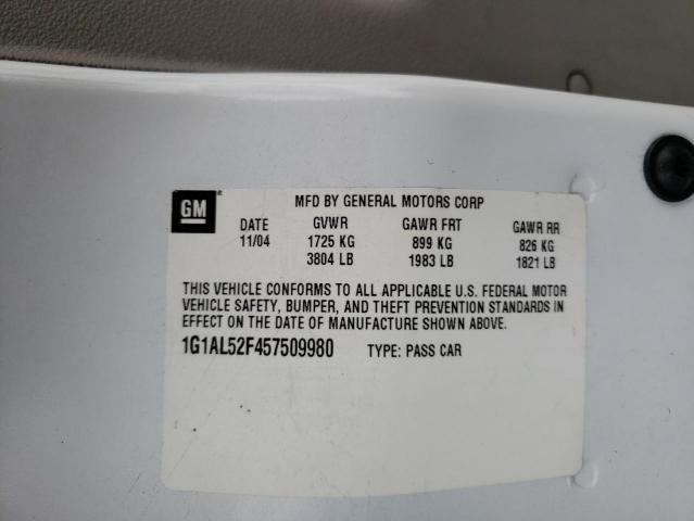 Photo 10 from auction – 2005 CHEVROLET COBALT LS with VIN 1G1AL52F457509980