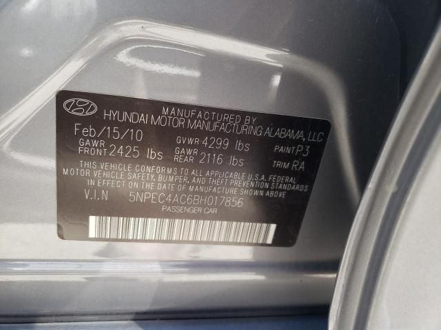 Photo 10 from auction – 2011 HYUNDAI SONATA SE with VIN 5NPEC4AC6BH017856