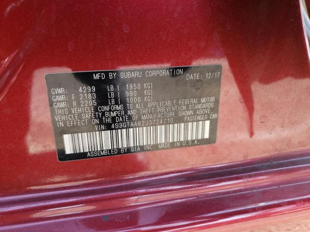 Photo 10 from auction – 2018 SUBARU IMPREZA with VIN 4S3GTAA62J3724710