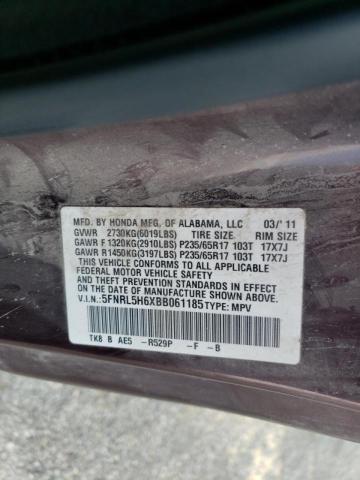 Photo 10 from auction – 2011 HONDA ODYSSEY EX with VIN 5FNRL5H6XBB061185