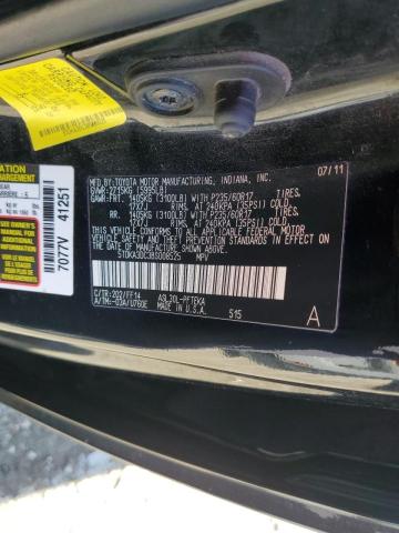 Foto 10 de la subasta – 2011 TOYOTA SIENNA BAS con VIN 5TDKA3DC3BS008525