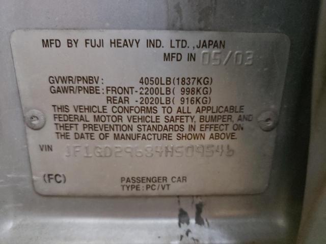 Photo 10 from auction – 2004 SUBARU IMPREZA WR with VIN JF1GD29684H509546